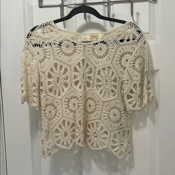 Rebellion Cream Crochet Blouse - Picture 1 of 3